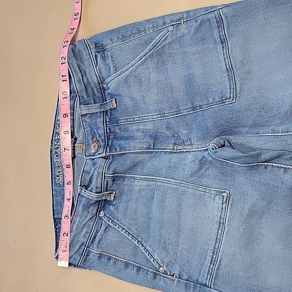 American Eagle Size 2 A-Line Denim Blue Jeans. Retro! Excellent Used Condition - Picture 3 of 15